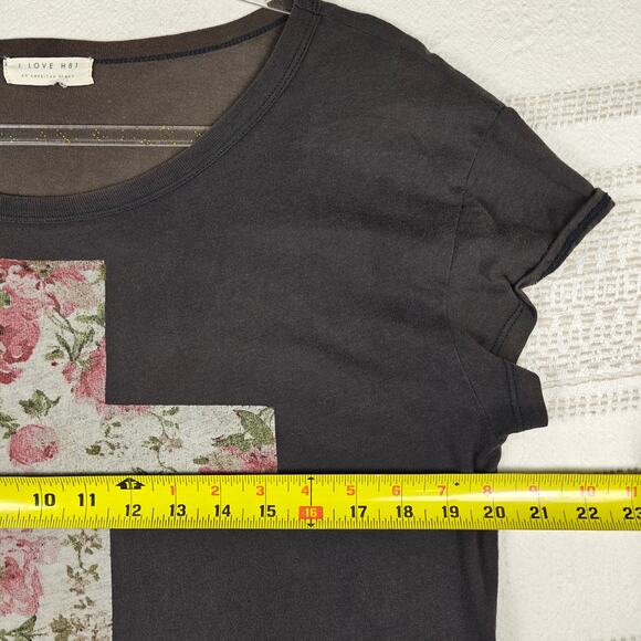 ILoveH81 Brown Floral Cross Graphic Tee Shirt Women’s XL - Picture 3 of 7